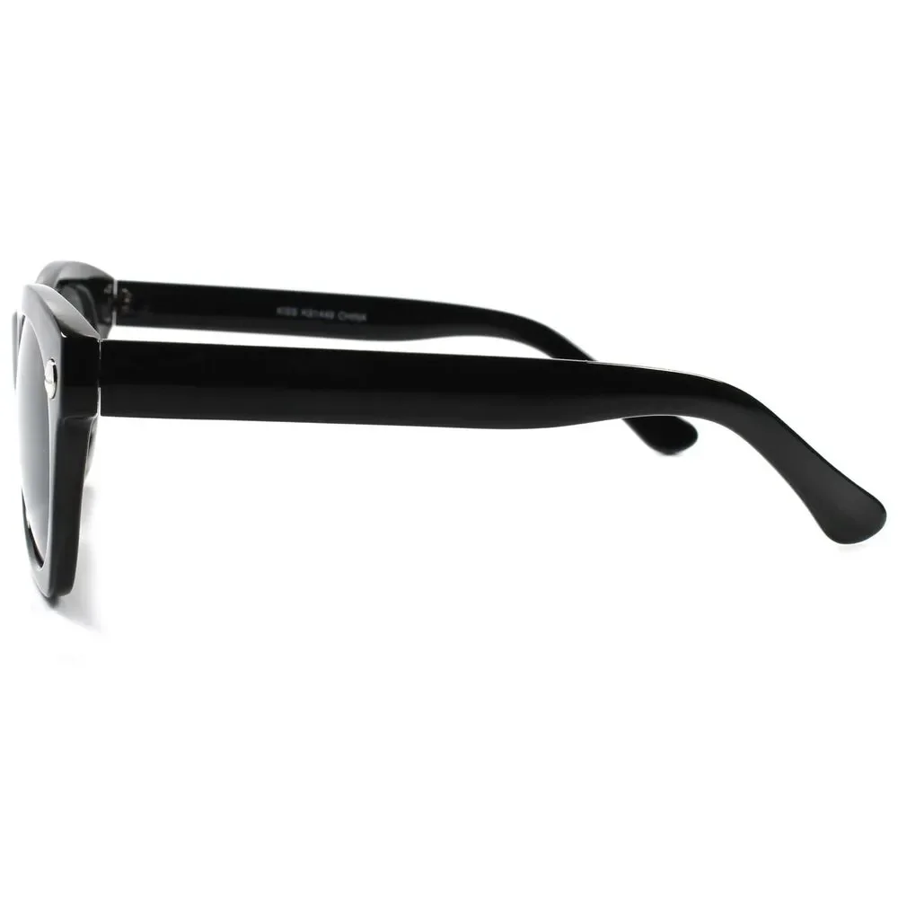Vintage Retro Fashion 80s Mens Womens Black Large Oversized Square Sunglasses